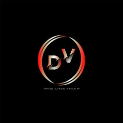 creative letter logo. gradient logo design with black background for your company.
