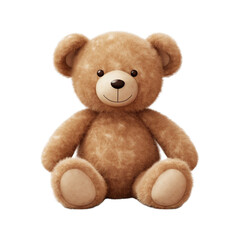 Obraz premium Illustration of an isolated cute teddy bear, generated with generative IA support