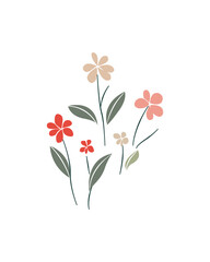 Vector botanical wall arts, with flowers