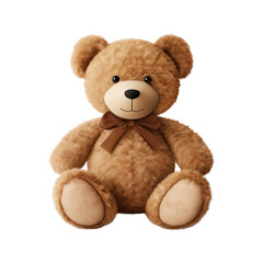 Illustration of an isolated cute teddy bear, generated with generative  IA support