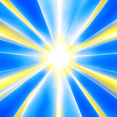 Obraz premium Abstract blue and yellow light rays background and wallpaper