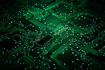 emerald Abstract computer circuit Background