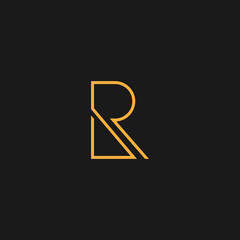 Letter R logo template vector 
