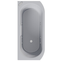 bathtub isolated on a transparent background, 3D illustration, and a CG render