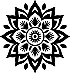 Mandala | Minimalist and Simple Silhouette - Vector illustration