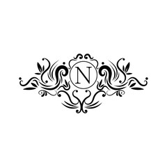 Elegant Premium Design logo Alphabet N