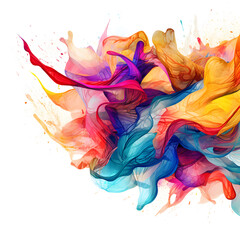 Fototapeta premium Watercolors like a whirling rainbow
