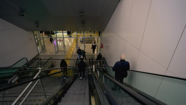 Palma de mallorca, Spain - Feb 2022 : Estaci&oacute; Intermodal de Palma