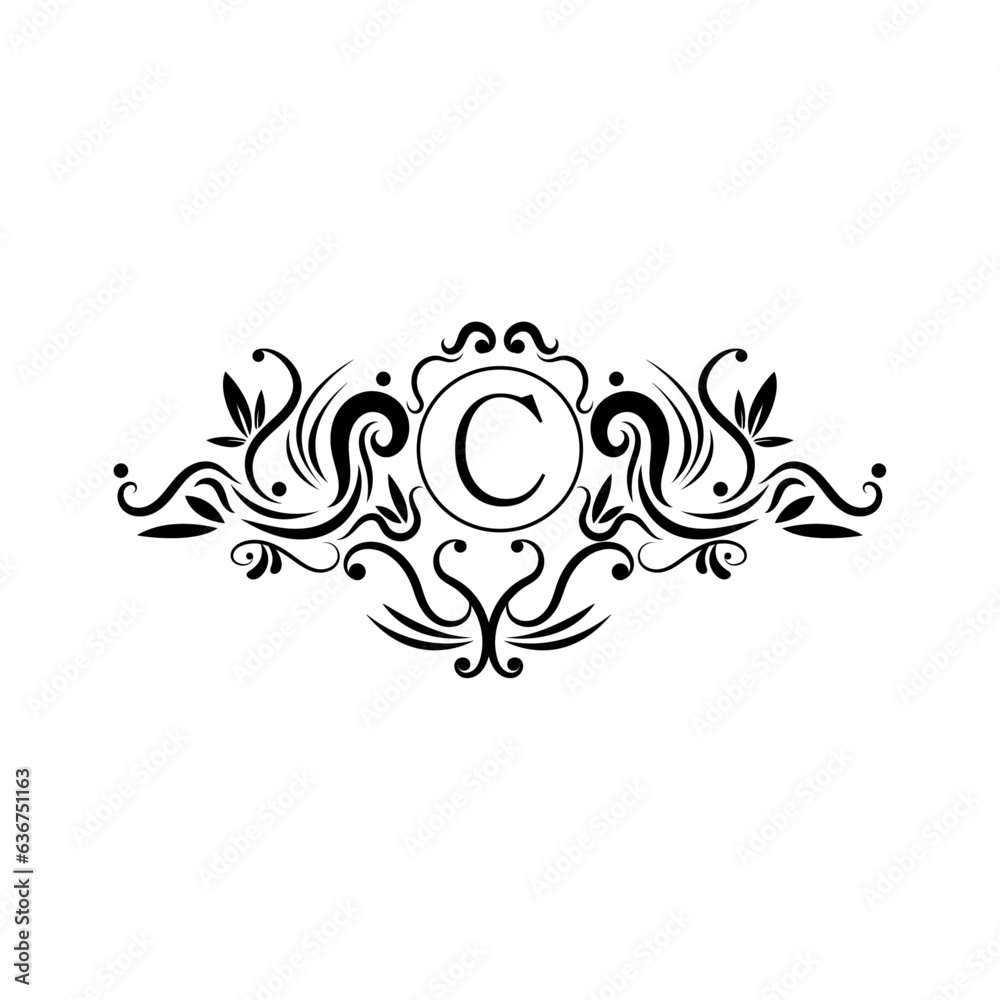 Canvas Prints elegant premium design logo alphabet c