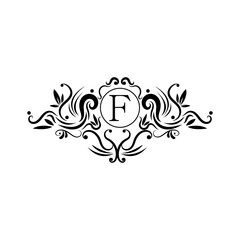 Elegant Premium Design logo Alphabet F
