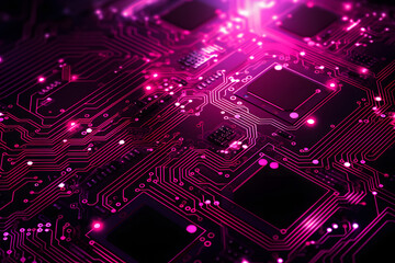 magenta Abstract computer circuit Background