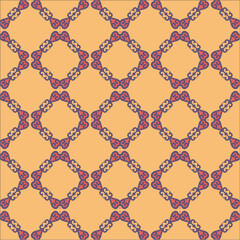 Naklejka premium Classic Pattern Ornament. Seamless Geometric Pattern for Design, Wallpaper, Fashion Print, Trendy Decor, Home Textile, Retro Decor. Vector. 
