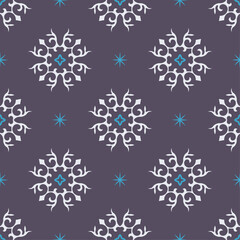 Seamless Asian pattern of the nomads of Central Asia and Kazakhstan, Kyrgyzstan. Nomadic ethnic stamp style. Asian ornaments.	
