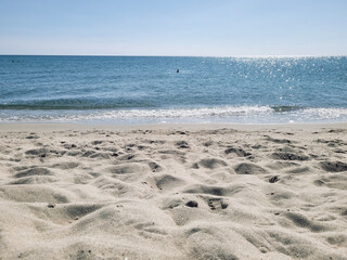 Beaches in the south of France in the Roussillon region.