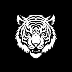 Obraz premium Tiger | Minimalist and Simple Silhouette - Vector illustration