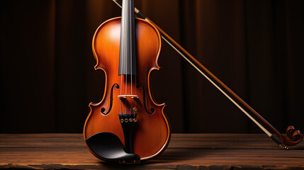 Exquisite Violin Profile. Generative Ai.