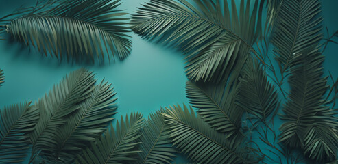 Fototapeta na wymiar Nature's Holiday Magic Tropical Palm Tree Christmas Vector Illustration with Evergreen Splendor