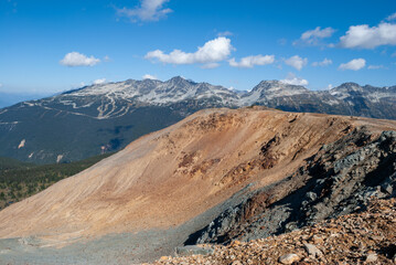 Stunning mountain and alpine vistas on Whistler and Blackcomb mountains. Part of Garibaldi Provincial Park in British Columbia Canada