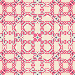 Seamless Asian pattern of the nomads of Central Asia. Nomadic ethnic stamp style. Asian ornaments.