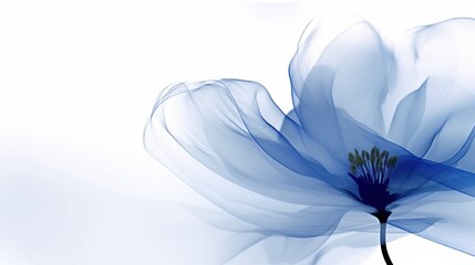 Art background with transparent x-ray flowers. Blooming flowers. Beautiful floral backdrop. Generative AI. Illustration for cover, card, postcard, interior design, packaging, invitations or print.