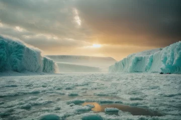 Foto op Plexiglas Global Warming Impact: Melting Icebergs and Glaciers © Alex