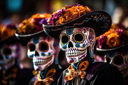 Calaveras Masked Dancers for the Day of the Dead