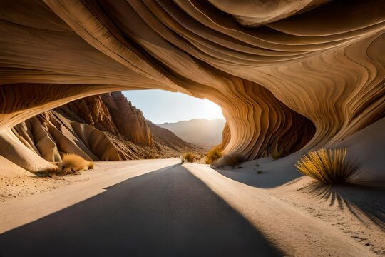 Desert wind cave landscape in Anza Borrego Desert State Park