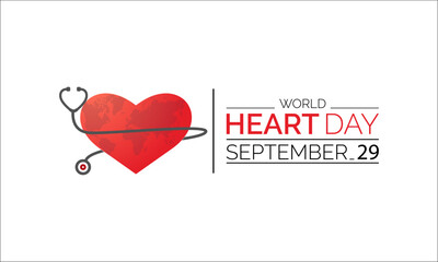 World Heart Day Promotes Cardiovascular Wellness, Education, and Global Unity for Stronger Futures. Heartfelt Health Advocacy vector illustration banner template.