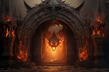 entering the fiery abyss of hell's gate, Generative AI