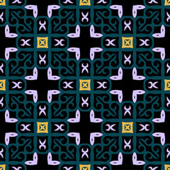 Seamless pattern with ethnic element. Kyrgyz and Kazakh ornaments. Texture designs can be used for backgrounds, motifs, textile, wallpapers, fabrics, gift wrapping, templates, carpet, tiles. Vector.	
