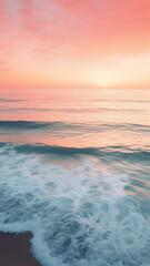 Fototapeta na wymiar pink sunset on the sea phone background