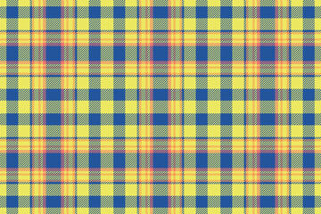 Check textile texture of plaid pattern seamless with a fabric vector background tartan.