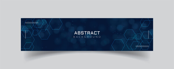 Linkedin banner with shiny technology background