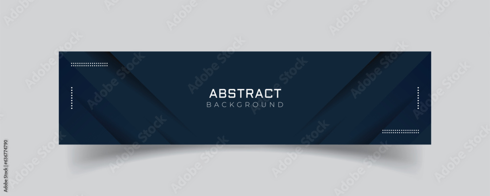 Sticker linkedin banner with simple abstract background
