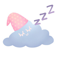 illustration of clouds good night