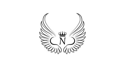 LUXURY EAGLE WITH WINGS LOGO N