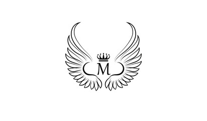 LUXURY EAGLE WITH WINGS LOGO M