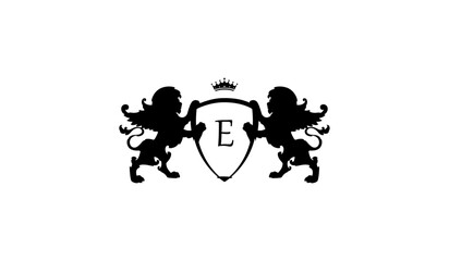 LUXURY SILHOUETTE OF A LOIN LOGO E