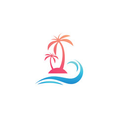 Palm logo design icon element vector idea