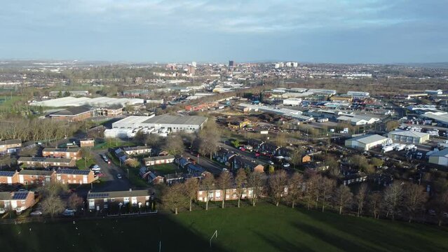 Rising over Stoke on Trent 4K Drone