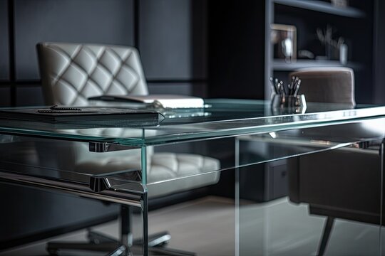 Glass Top Executive Desk