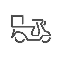 Fototapeta na wymiar Food and package delivery related icon outline and linear vector.