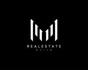 Real estate logo design composition. Modern building, apartment, residence, architecture, planning and structure vector design symbol.