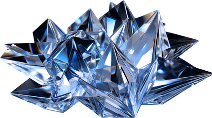 A small fragment of a transparent crystal,Generated by AI