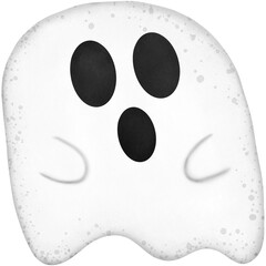 Halloween ghost isolated on transparent background 