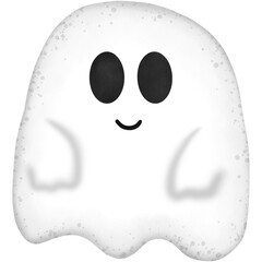 Halloween ghost isolated on transparent background 
