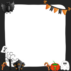 Halloween frame isolated on transparent background 