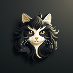 Fototapeta premium cat person graphic sketch