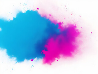 abstract powder splatted background. blue powder explosion on transparent background. Colored cloud. Colorful dust explode. Paint Holi