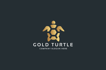 Gold Turtle Pro Logo Template
